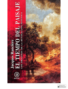 El Tiempo del Paisaje by Jacques Rancière Book Cover