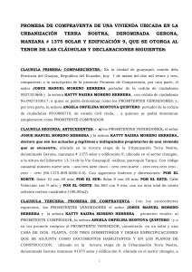 Promesa de Compraventa Vivienda Terra Nostra, Guayaquil