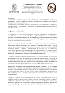 Agroindustria en Colombia: Análisis y Desarrollo Sostenible