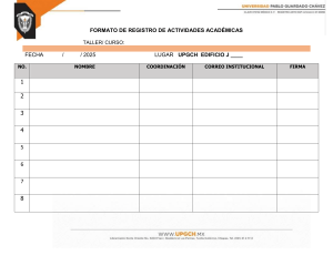 Academic Activity Registration Form - UPGCH