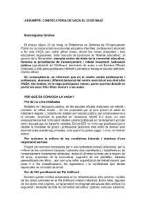 Convocatoria de Huelga Educativa 23 de Mayo