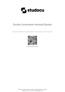 Escritura Comerciante Individual - Ejemplo Notarial Honduras