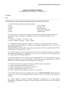 Examen Química: Formulación, Redox, Estequiometría y Enlace