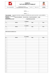 Acta de Mesa de Trabajo UNIMETA: Normatividad y Pacto de Aula