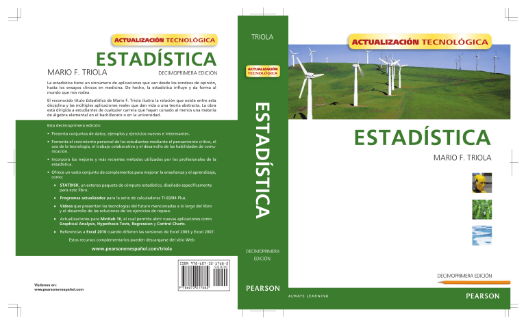 Estadística: Mario F. Triola, 11ª Edición