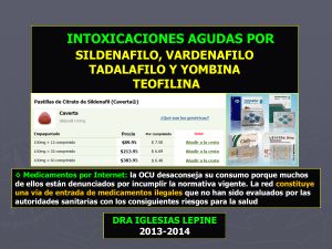 Intoxicaciones por Sildenafilo, Vardenafilo, Tadalafilo y Yombina