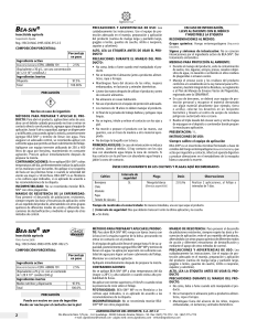 Bea-sin®: Insecticida Agrícola - Instrucciones y Precauciones