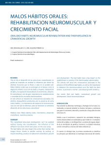 Malos Hábitos Orales: Rehabilitación y Crecimiento Facial