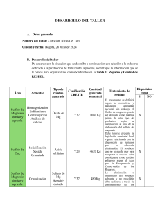 Registro y Control de RESPEL en Fertilizantes Agrícolas