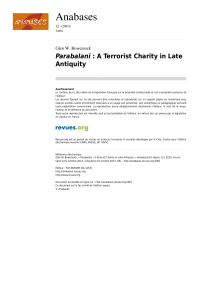 Parabalani: Terrorist Charity in Late Antiquity