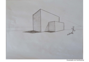 One-Point Perspective Drawing: Geometric Shapes & Figure