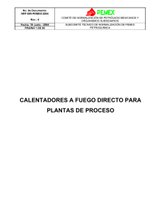 Calentadores a Fuego Directo: Norma PEMEX para Plantas de Proceso