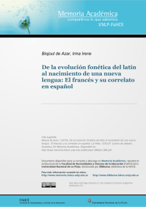 Evolución Fonética del Latín al Francés y Español