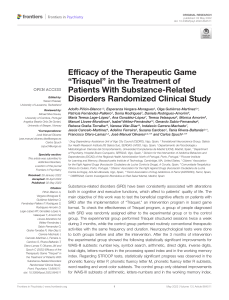 Trisquel Game for Substance Disorder Treatment: A Study