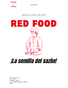 Plan de Negocios RED FOOD: Semilla del Sazón