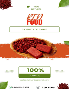 Tabla de Contenido: RED FOOD - Análisis de Mercado y Producción