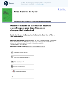 Clasificación Deportiva para Atletas con Discapacidad Intelectual