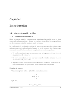 Álgebra Tensorial y Análisis: Introducción