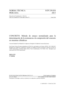 NTP 339.034: Resistencia a la Compresión del Concreto