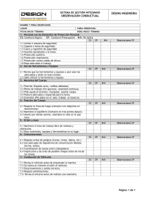 Formulario de Observación Conductual - DESING Ingeniería