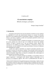 Conocimiento Complejo: Método, Estrategia y Principios