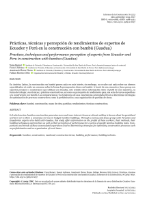 Construcción con Bambú: Prácticas y Rendimientos en Ecuador y Perú