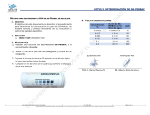 Determinación de DS-Perbac: Procedimiento y Dosificaciones