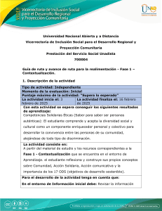 Guía Fase 1 Servicio Social Unadista: Contextualización