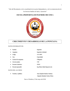 Crecimiento y Desarrollo de la Ponciana: Informe de Proyecto