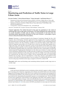 Traffic Noise Monitoring & Prediction in Urban Areas