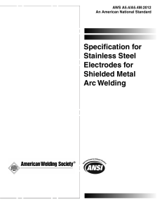 AWS A5.4 Stainless Steel Welding Electrode Specification