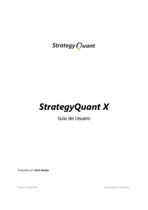 StrategyQuant X: Guía del Usuario