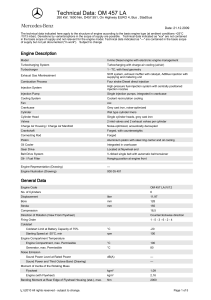 OM 457 LA Engine Technical Data Sheet