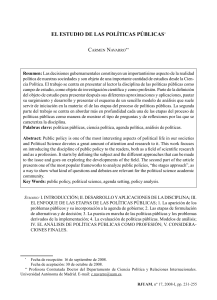 Estudio de Políticas Públicas: Análisis y Proceso