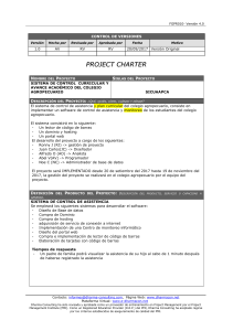 Project Charter: Sistema Control Curricular Colegio Agropecuario