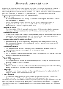 Sistemas de Vacío y Avance Centrífugo: Guía y Cuestionario