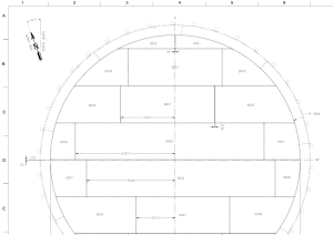 Tunnel Lining Technical Drawing: Segment Layout & Dimensions