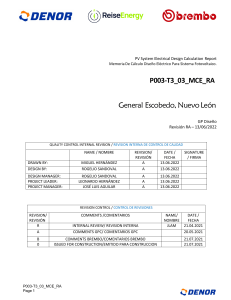 PV System Electrical Design Calculation Report