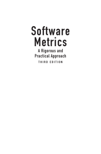 Software Metrics: A Rigorous and Practical Approach