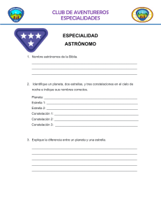 Especialidad Astrónomo - Club de Aventureros