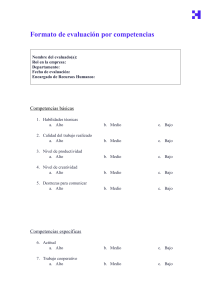 Formulario de Evaluación por Competencias