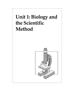 Biology & Scientific Method: Textbook Unit