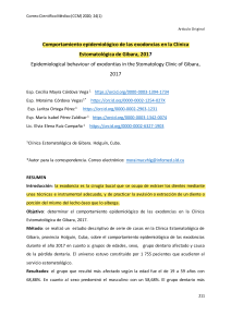 Exodoncias en Gibara: Estudio Epidemiológico 2017