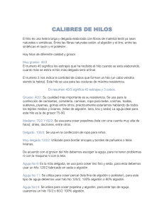 Calibres de Hilos: Guía para Confección Textil