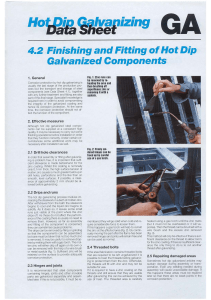 Hot Dip Galvanizing: Finishing & Fitting Guide