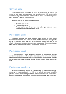 Conflicto Ético: Análisis de un Dilema Laboral