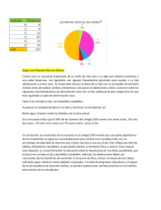 Hábitos alimenticios en adolescentes: Encuesta y recomendaciones