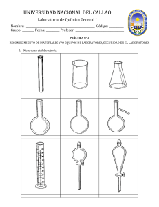 Práctica de Laboratorio: Reconocimiento de Materiales de Química