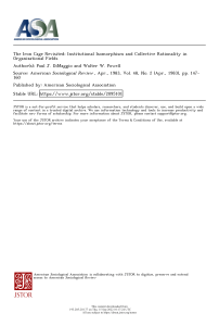 Institutional Isomorphism in Organizational Fields