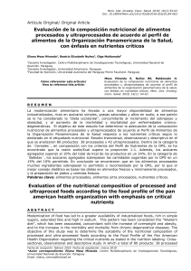 Análisis Nutricional de Alimentos Procesados según OPS